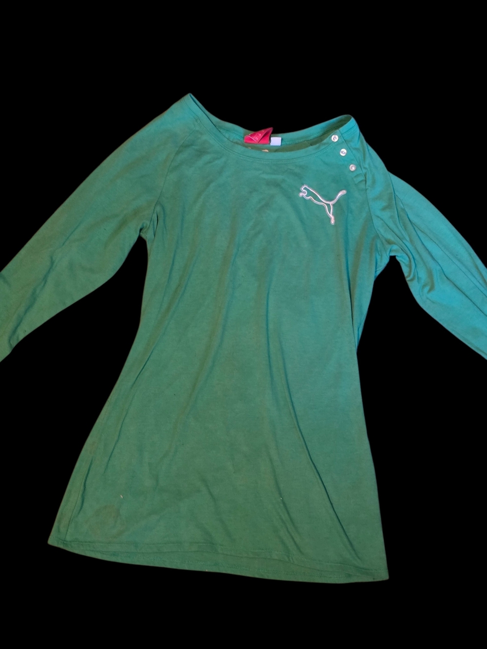 Puma Teal Long Sleeve Tunic with Button Shoulder - Picture 2 of 6